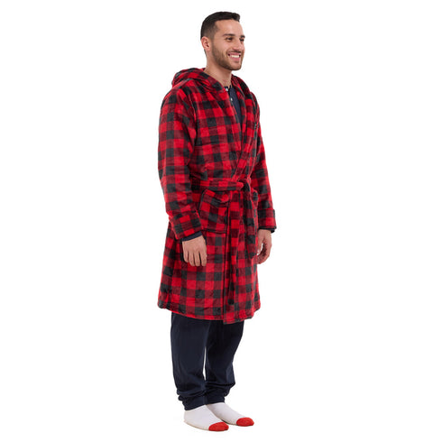 Snuggs Blanket Robe Red Checkered